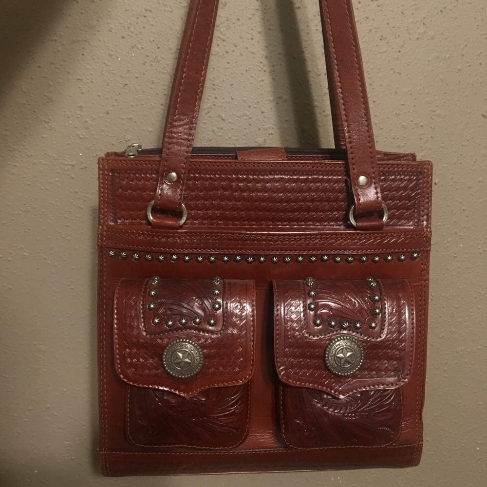 Vintage American West maroon handbag